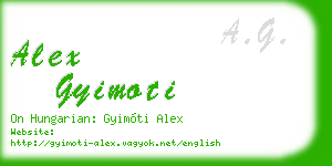 alex gyimoti business card