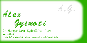 alex gyimoti business card